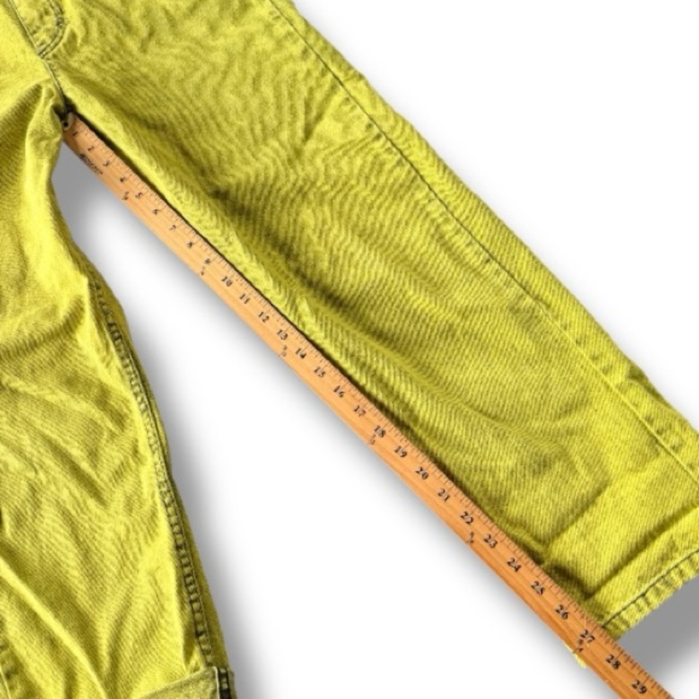 Free People Ziggy Straight Leg Denim
Overalls in Acid Yellow Size Small - Picture 8 of 9